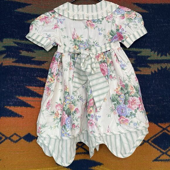 Vintage Sarah Kent Fancy Party Dress. Size 4T. USA. Polycotton. Pockets. 1980's. - Picture 6 of 16